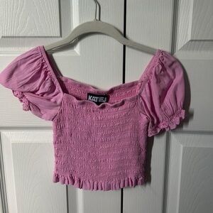 Katie J NYC Pink Crop Top